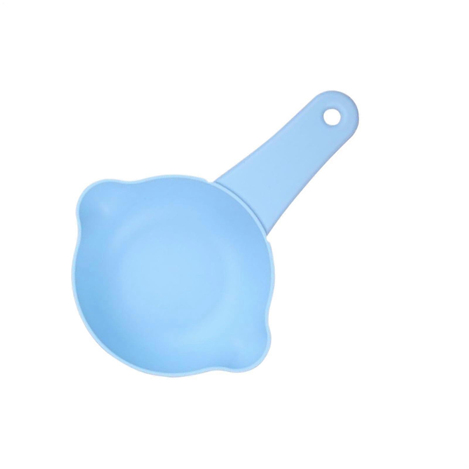 Adjustable Dog Food Scoop 1 Cup with Precise Portion Control, AntiSpill Pet Measuring Cup Sky Blue
