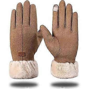 Damen-Winterhandschuhe, Touchscreen-kompatibel, winddicht und warm, Einheitsgröße, Outdoor-Autofahrerhandschuhe