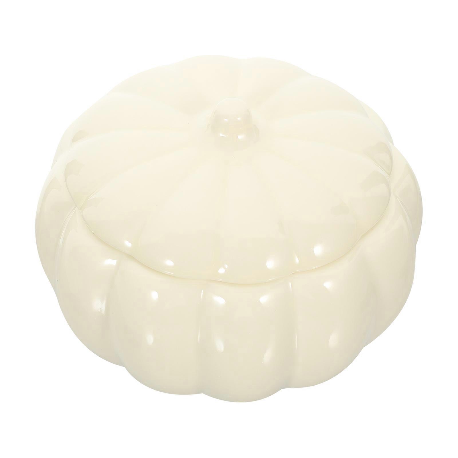 Pumpkin Shape Container Ceramic Bean Holder for Storing Sealed Ceramic Jar