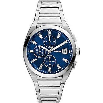 FOSSIL Herenhorloge Quartz Chronograaf Roestvrijstalen Armband Zilver FS5795