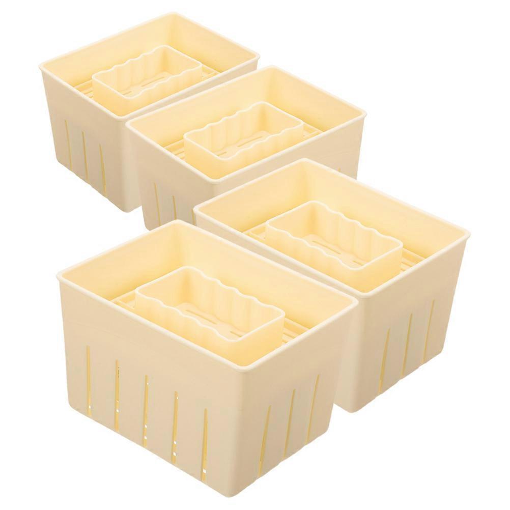 Practical Tofu Mold Cheese Press Tool for Home Use 4Pcs Set