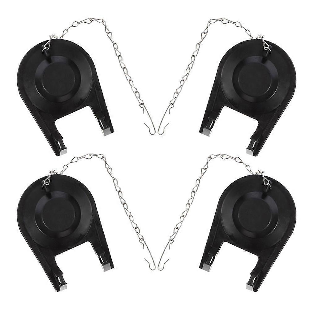 Universal Toilet Flapper Replacement Kit for Water Saving 4Pcs Black
