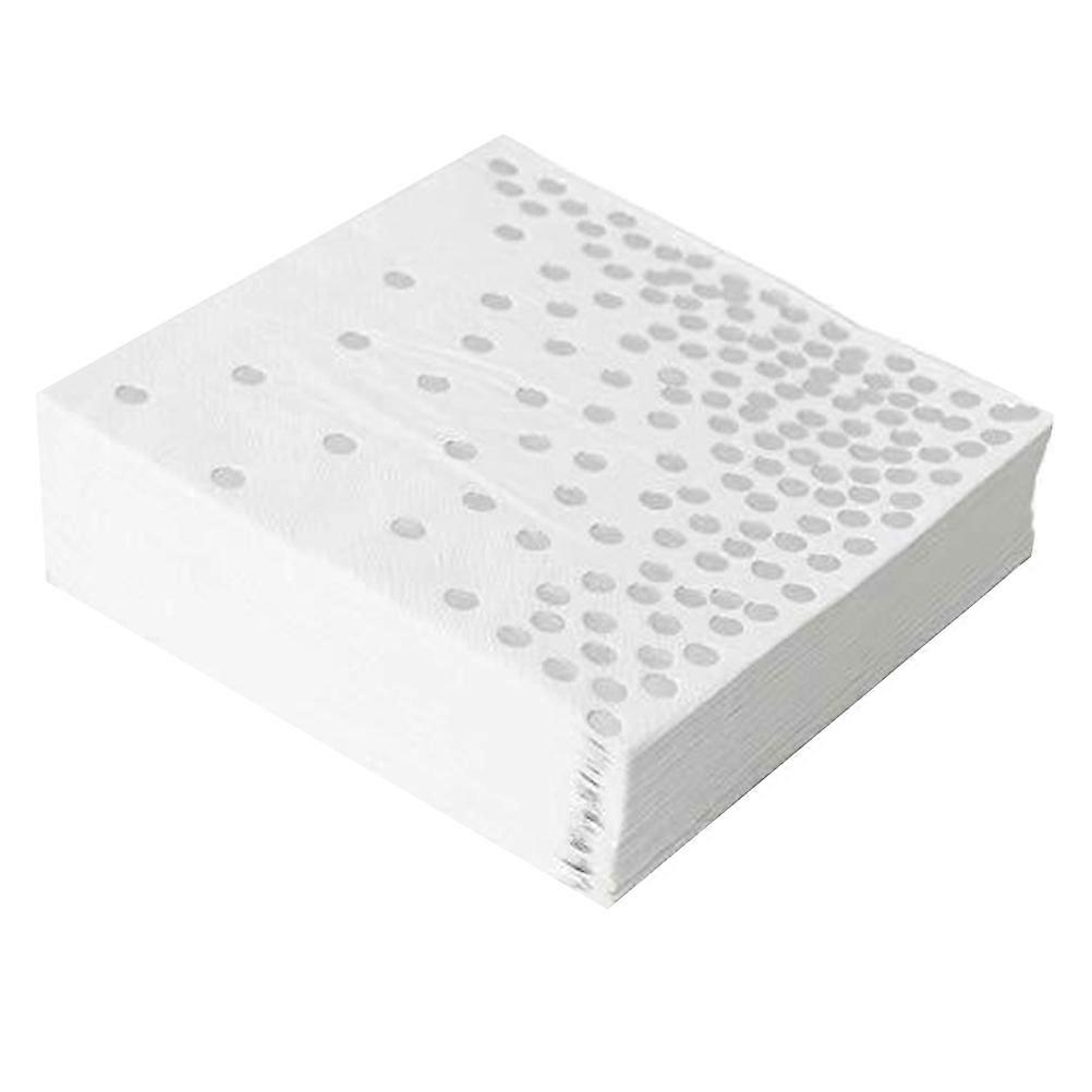 Dots Pattern Paper Napkin Disposable Napkin for Party Use 20Pcs Silver