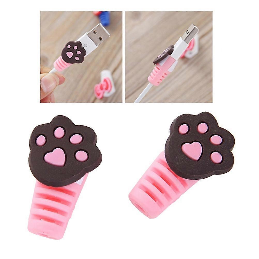 Protective Cable Organizer Paw Shape Headphone Cable Winder 8Pcs