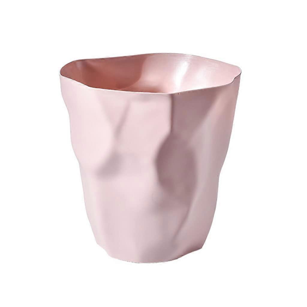Nordic Trash Can Small Plastic Garbage Bin Modern Pink Waste Bin Compact SpaceSaving Design