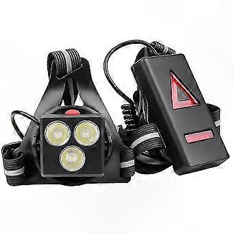 USB genopladelig LED brystlampe til løb, cykling, vandreture - rød sikkerhedsadvarselslampe