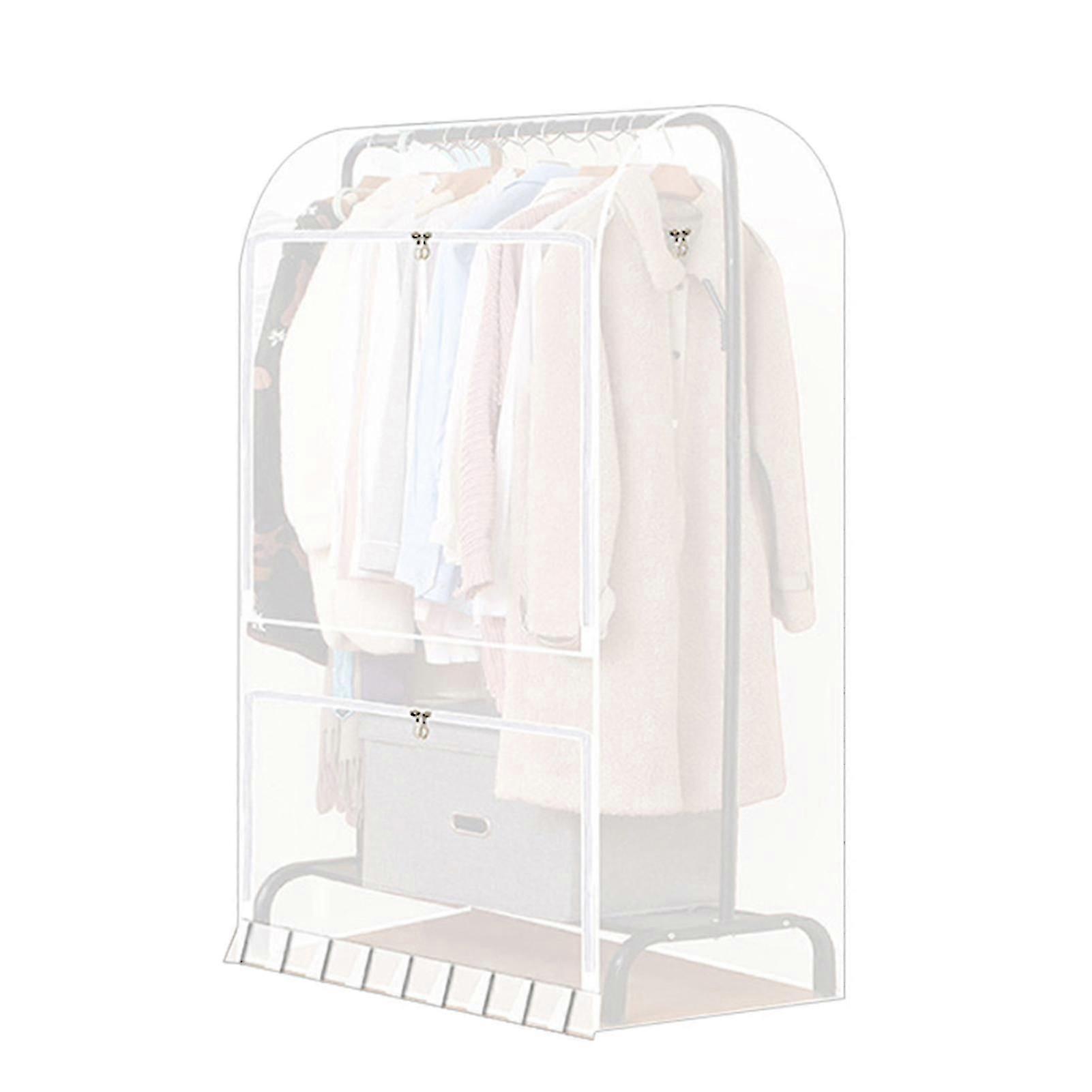 Clear PEVA Garment Rack Cover, Dustproof Waterproof Protective