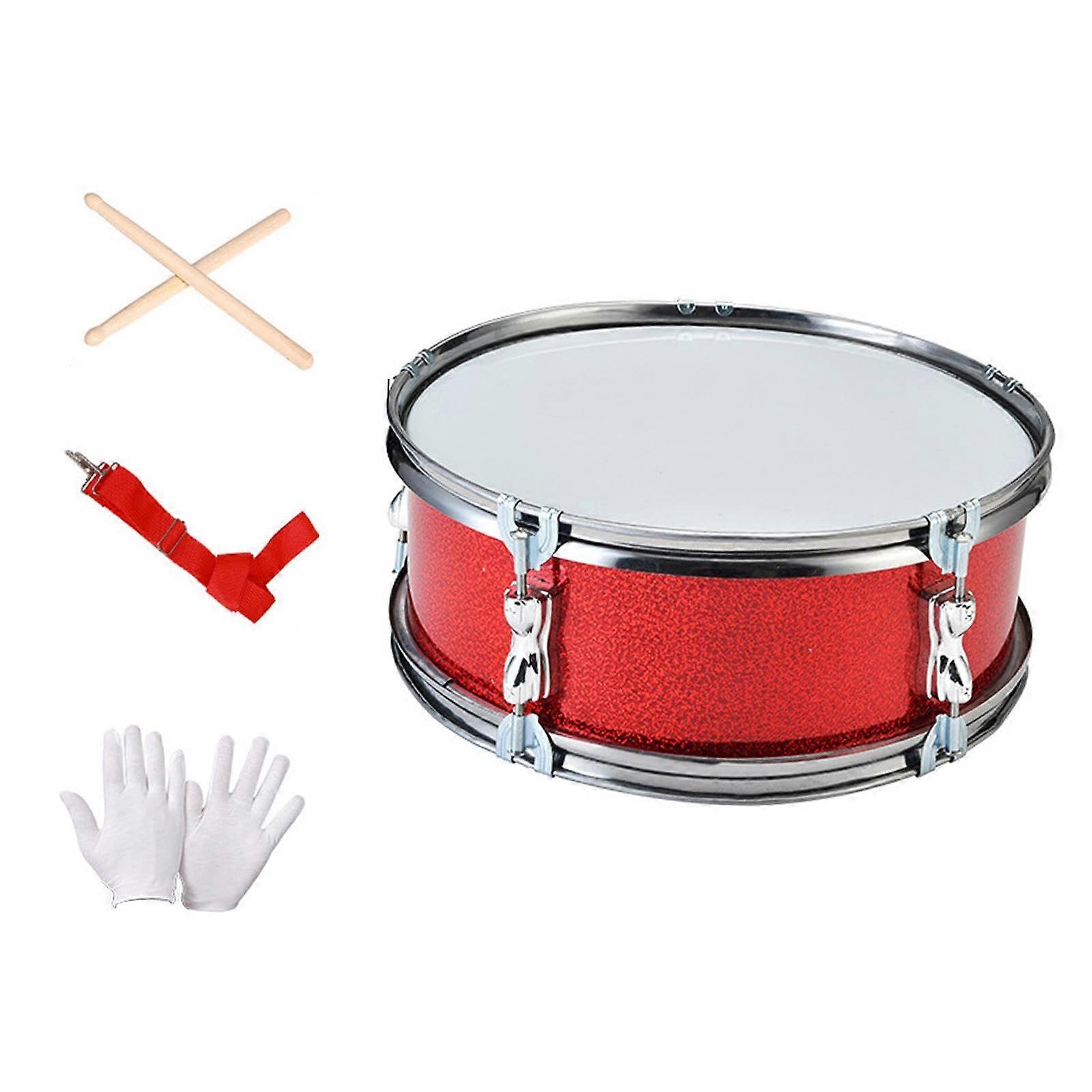 11 Inch Red Snare Drum with Adjustable Shoulder Strap, BeginnerFriendly Setup for Teens