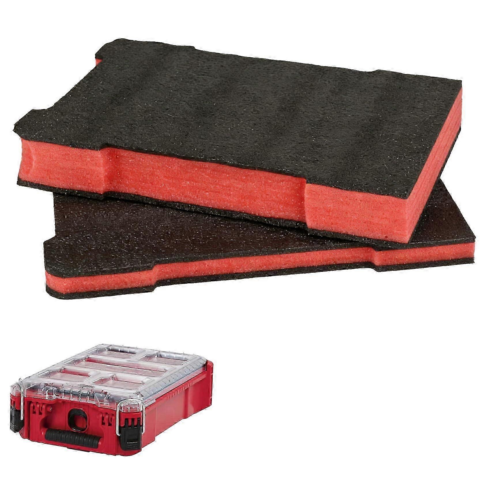2-Pack Foam Insert with Shockproof Two-Layer Organizer for Milwaukee Packout Tools