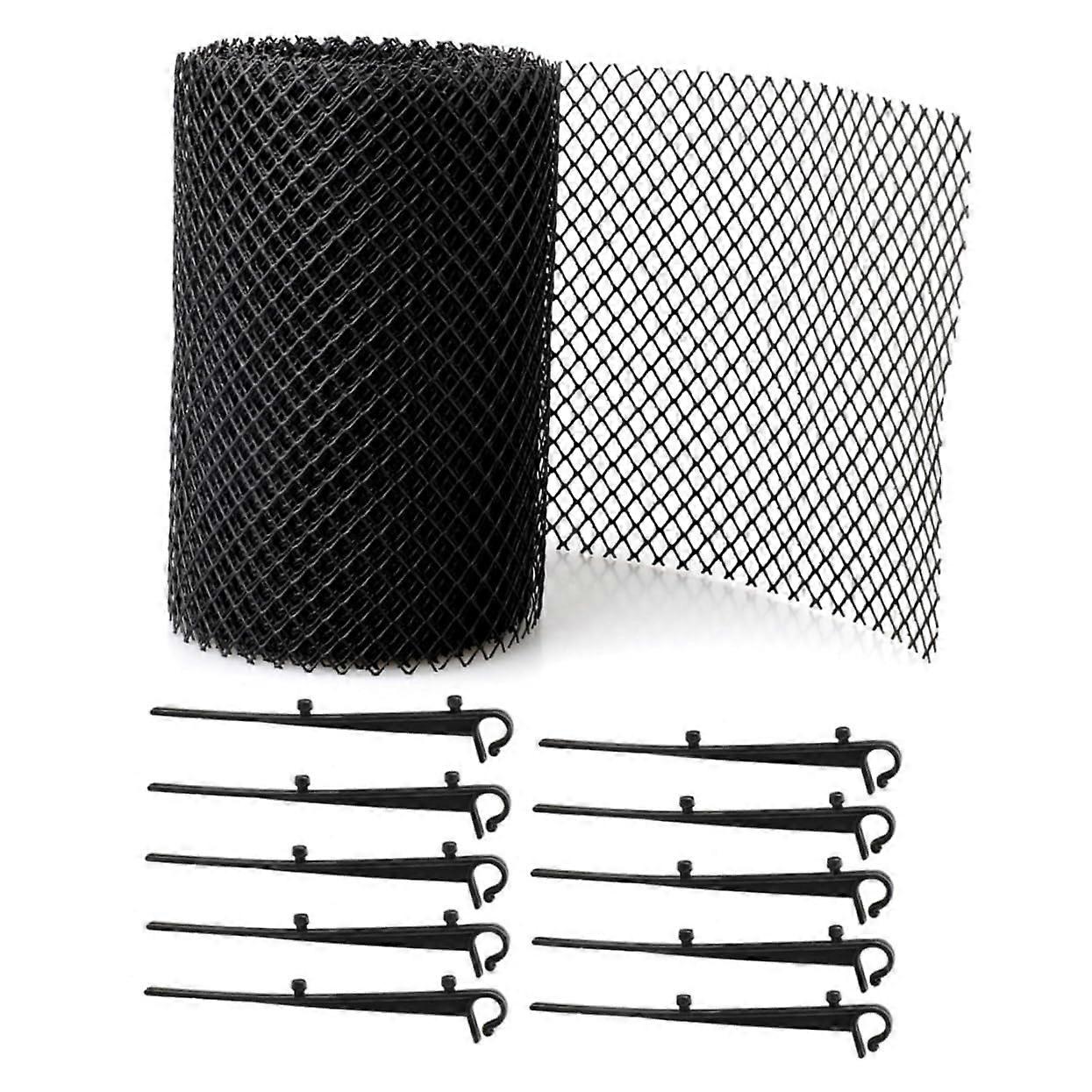 Gutter Guard Mesh Roll Prevents Clogs with Easy Install Leaf Proof Gutter Protection Screen