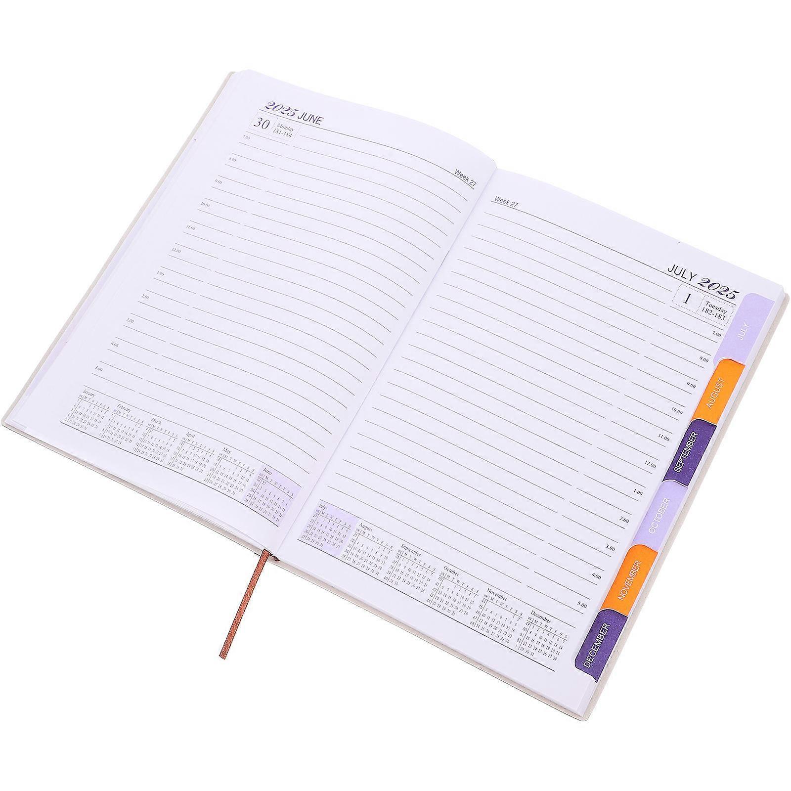 Daily Planner Notebook for Writing Use Featuring Multi-Function 2025 Notepad