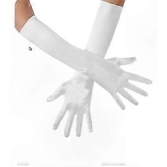 Een paar elegante retro dinerhandschoenen, geschikt voor formele avondkleding. Stijlvolle lange handschoenen, geschikt voor dames.