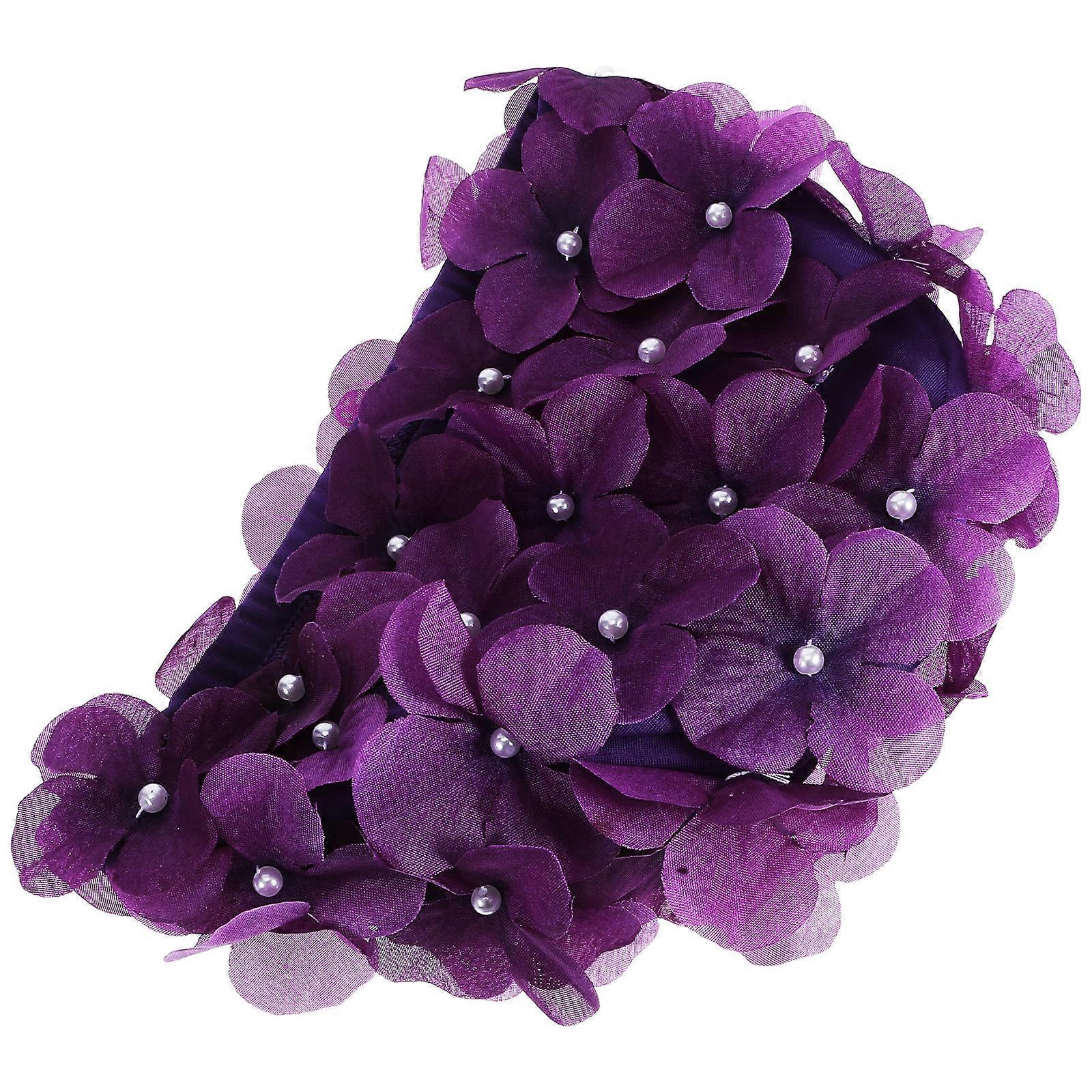 Modische Badekappe mit Blumenmuster, 2 Stück