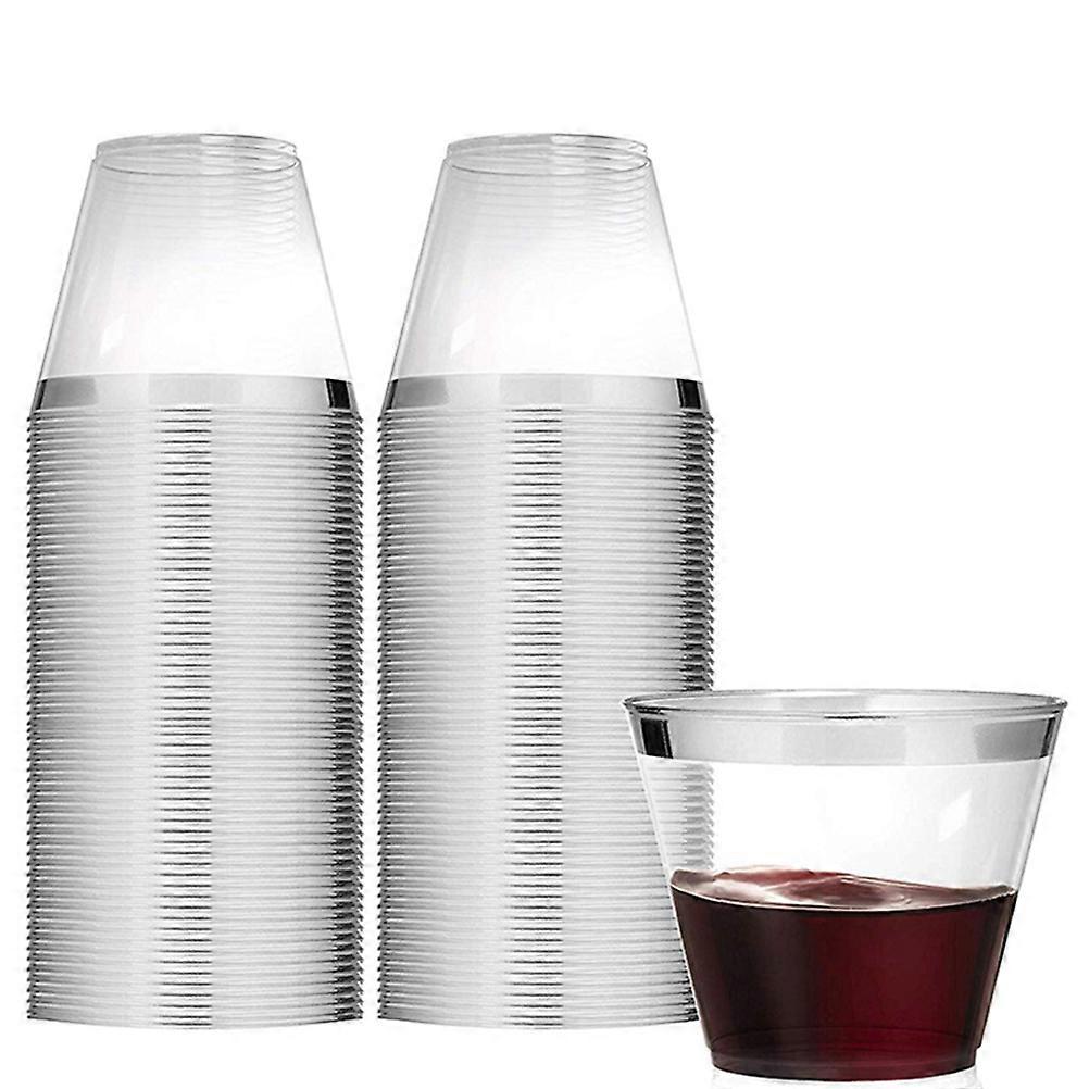 for Party Use 100Pcs Silver Drinking
