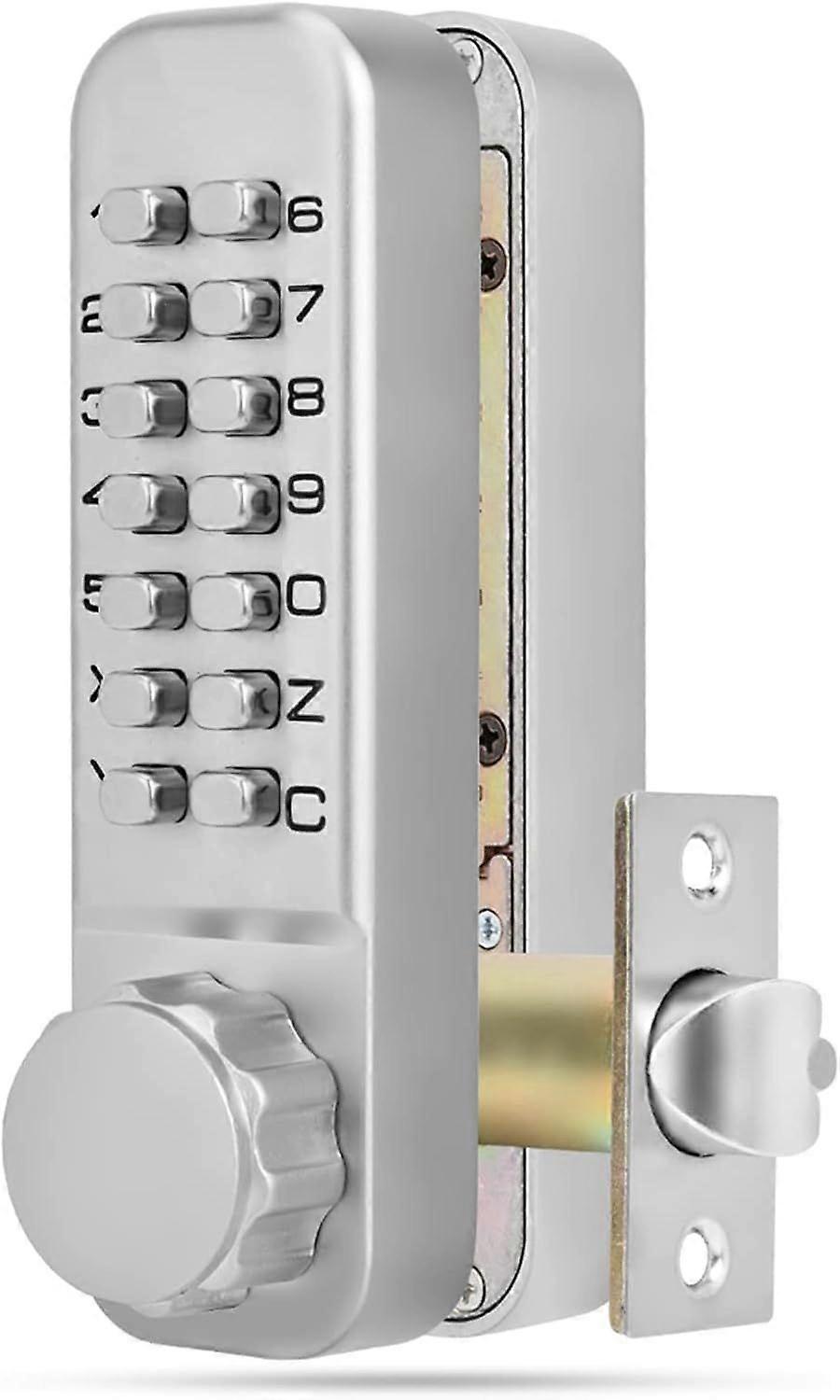 Digital Code Lock Door Lock Double Keypad Code Lock Combination Coded Button Lock Double Sided Back to Back Code Lock for Garden Gates Home Hotel Offi