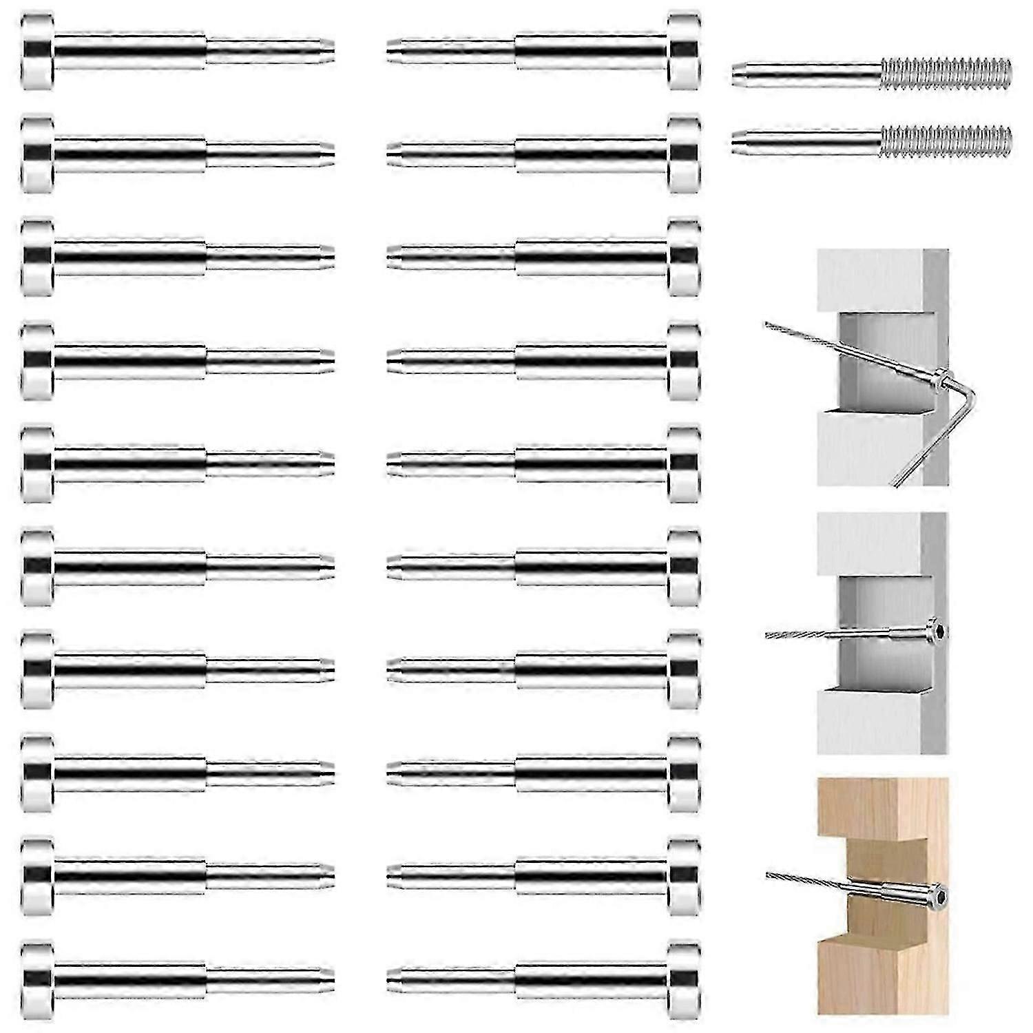 20Pack Invisible Cable Railing Kit,compatible with Cable Railing