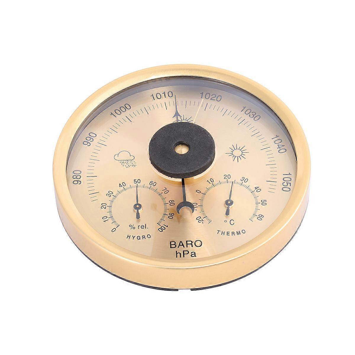Barometer Precision Aneroid Weather Station Function Golden
