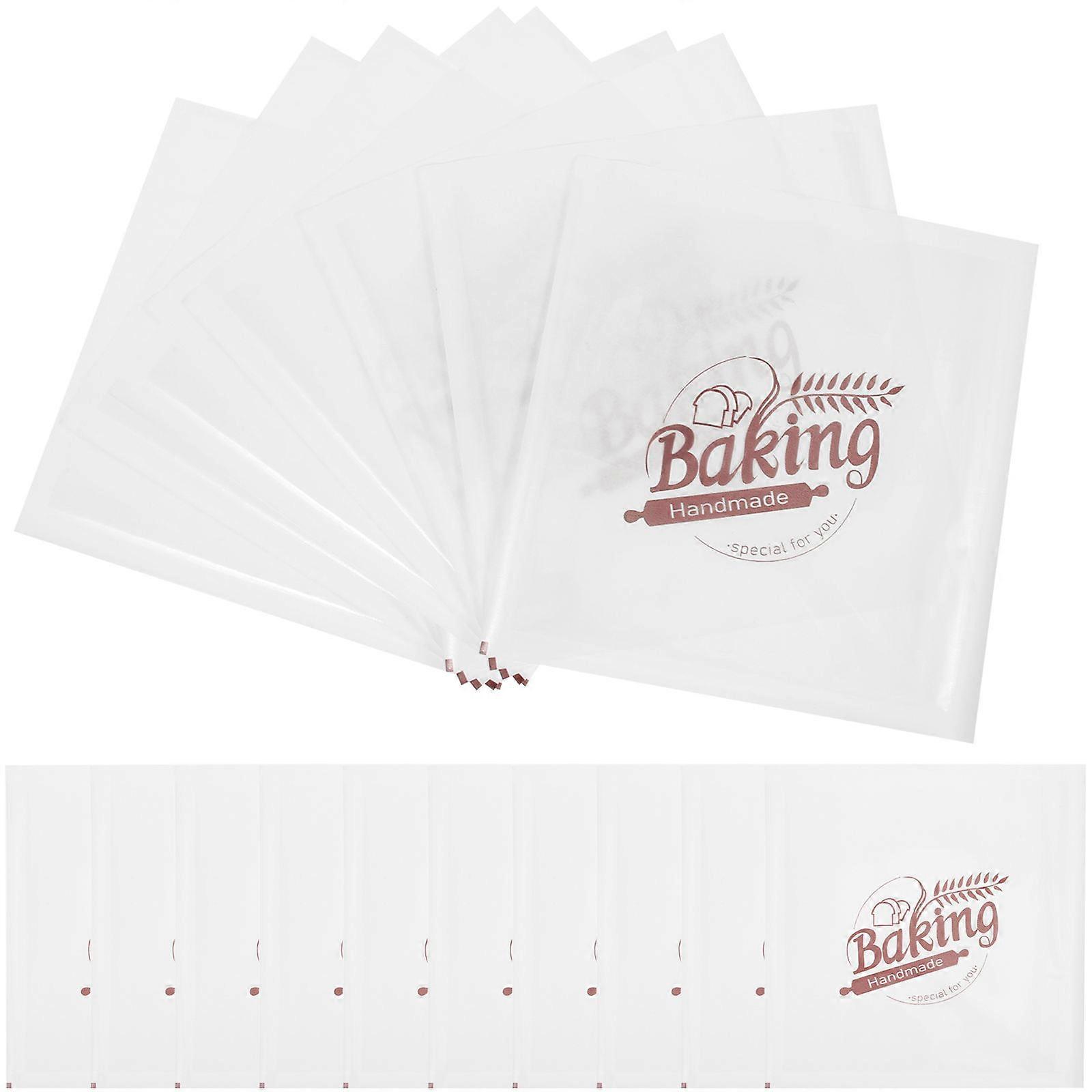 Oil-Proof Paper Bread Bags Multi-Function Bread Bags 100Pcs for Baking