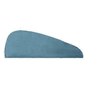 Blue Thickened Hair Dry Cap Coral Fleece Shower Headcloth compatible with Home Use 1Pcs