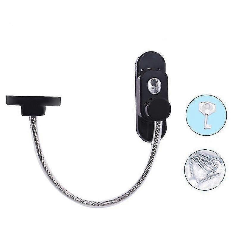 Restrictor de cable de seguridad de ventana/puerta con llave