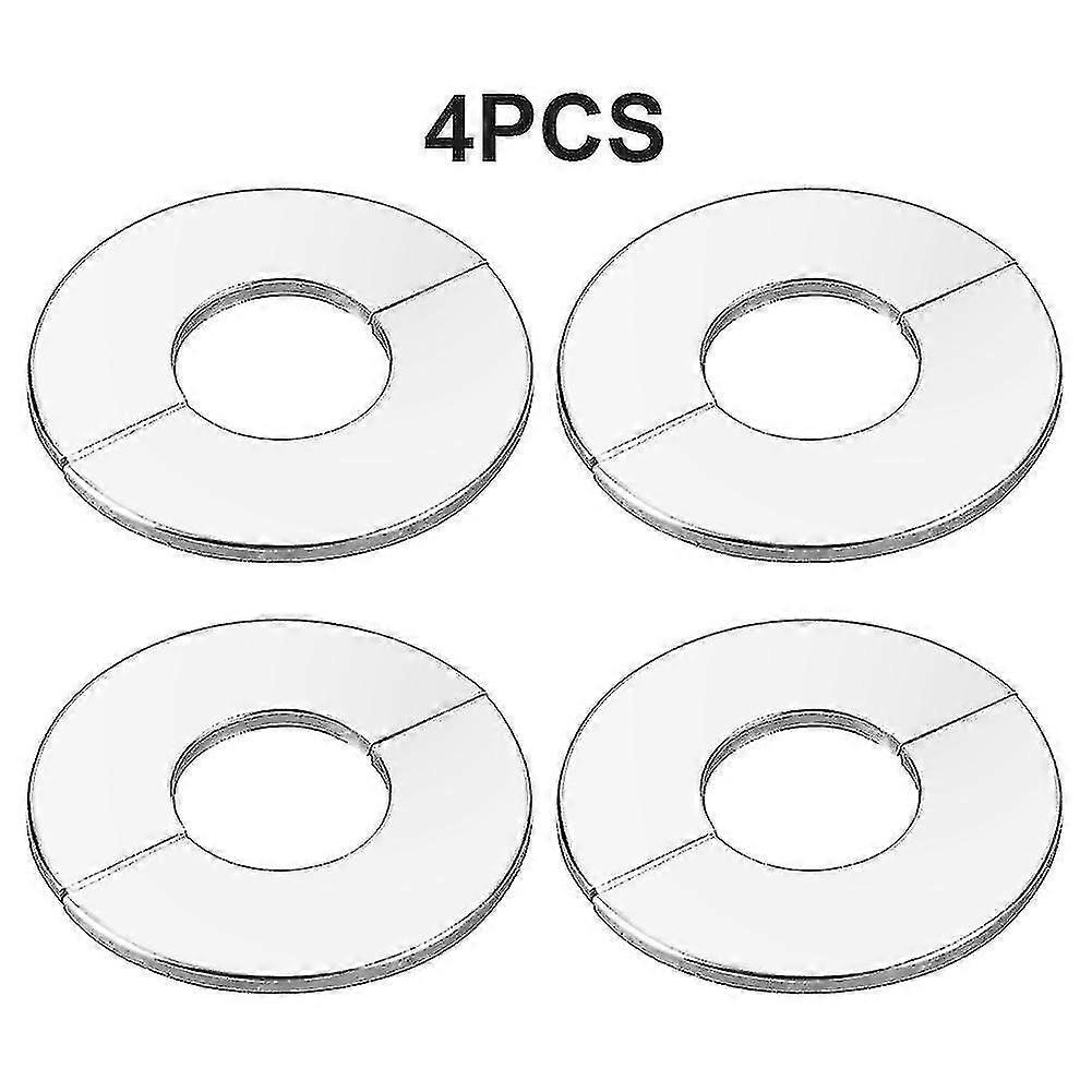 4pcs Pipe Cover Universal Stainless Steel Wall Split Flange Round Accessories