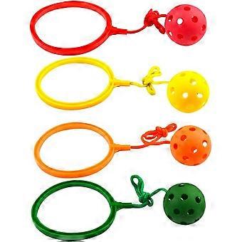 4 st barn ankel hoppa över boll, hoppande färgglada sporter swing boll, fitness fettförbränning hopprep spel för pojke och flicka