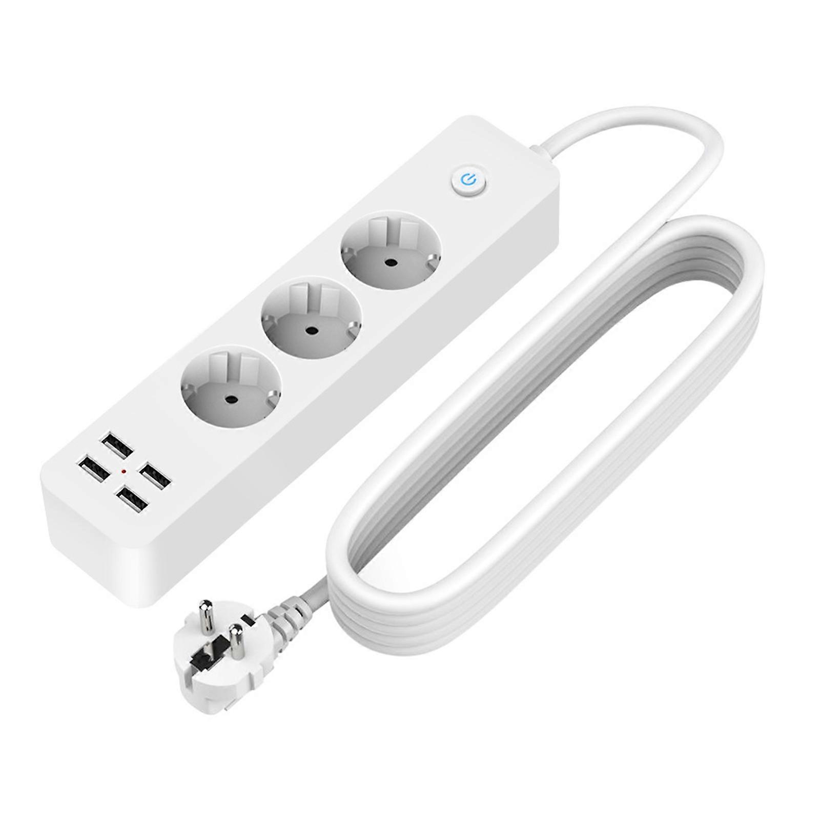 Efficient 4 USB Charging Station Power Strips Extension Socket Power Outlets Extenders for Efficient Device Charging Multicolor