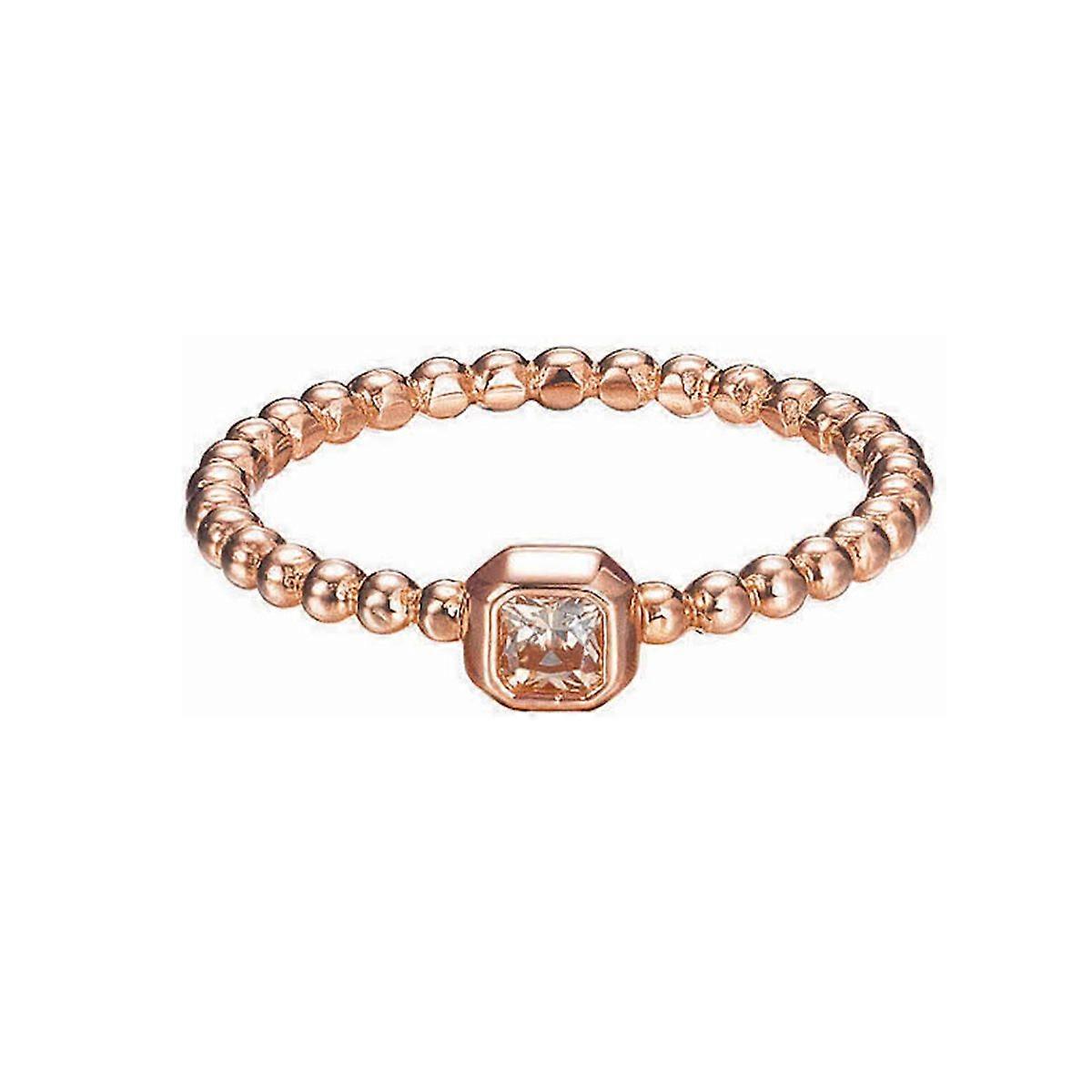 ESPRIT women's ring silver Rosé rectangle cut ESRG92826C1