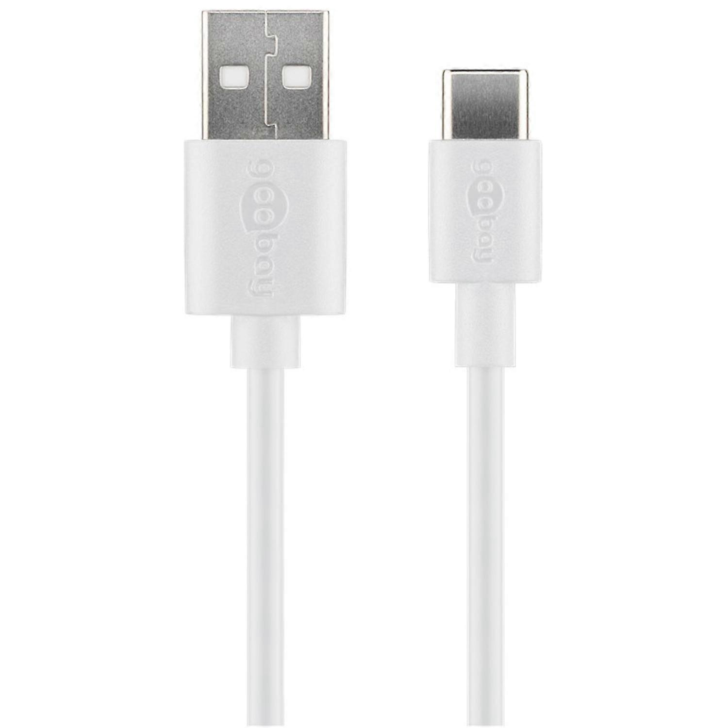 Goobay Data & Charging Cable USB-C - USB-A 1m White