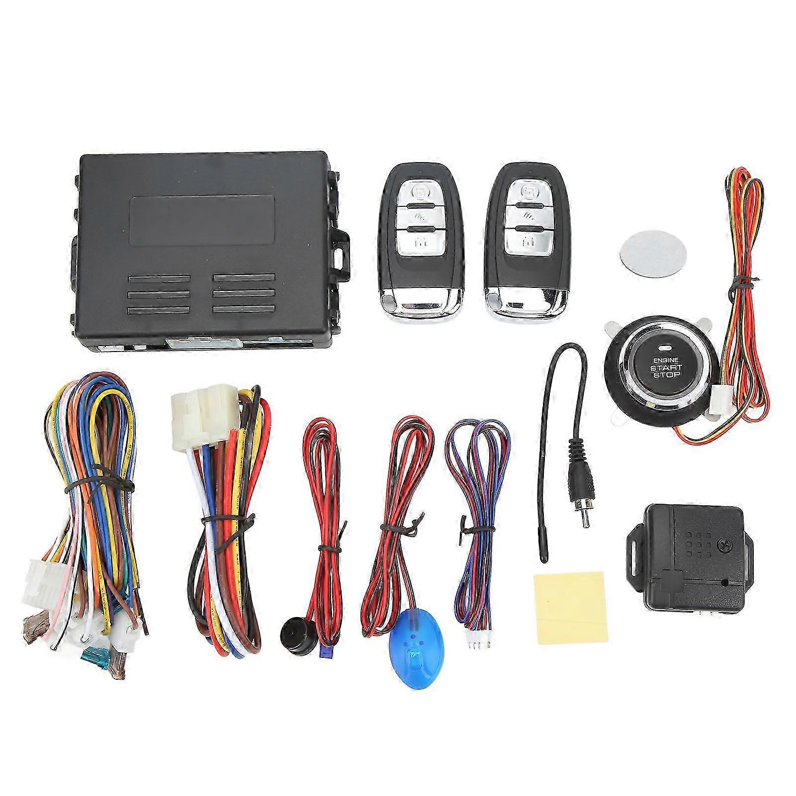 Compatible with 12V car keyless entry system, one-button start anti-theft car security locking system