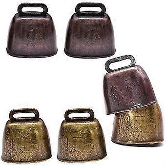 6 metalen koebellen, retro koebellen geschikt voor paarden en schapen tijdens het grazen, koperen koebellen, geluidmakers