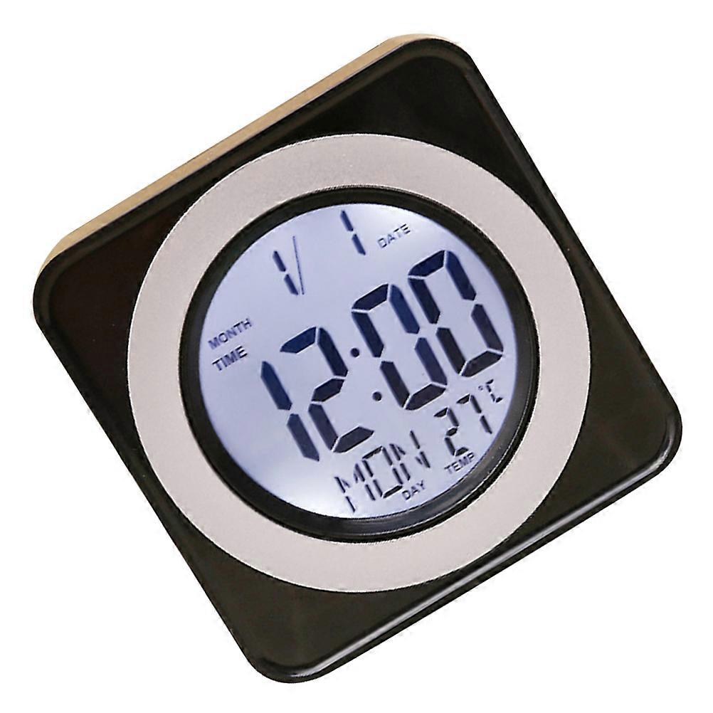 Desk Digital Clock Rectangular Shape Daily Use Plastic Material Alarm Timer Temperature Display for Bedroom 1Set