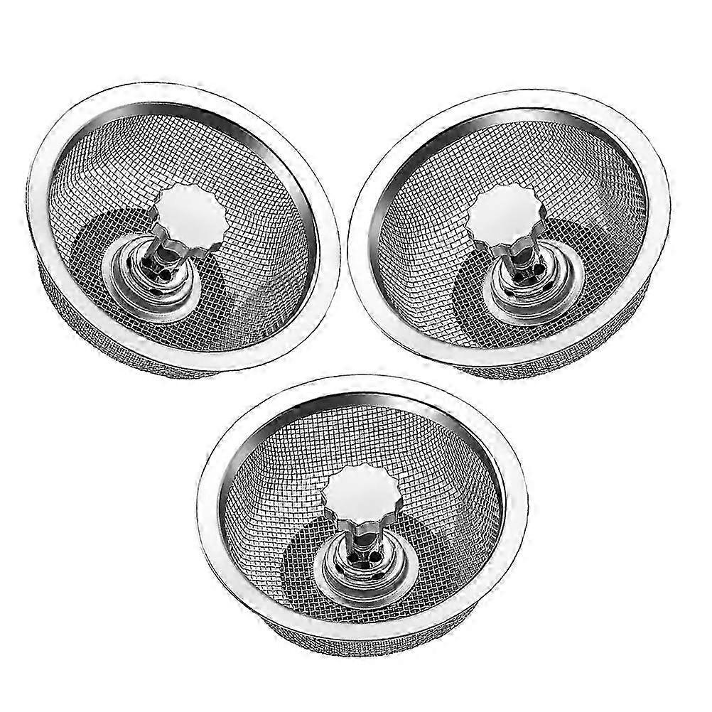 Rust-Proof Sink Drainer compatible with Kitchen Use 3Pcs Household Garbage Strainers