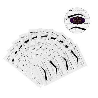 Pochoirs adhésifs pour sourcils Frcolor, outils de mise en forme des sourcils, 10 pièces
