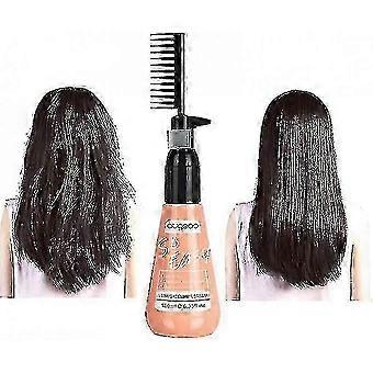 Hair Straightening Cream Comb, 3-second Fast Keratin Treatment, 180ml, Natural Nourishing Formula For All Hair Types