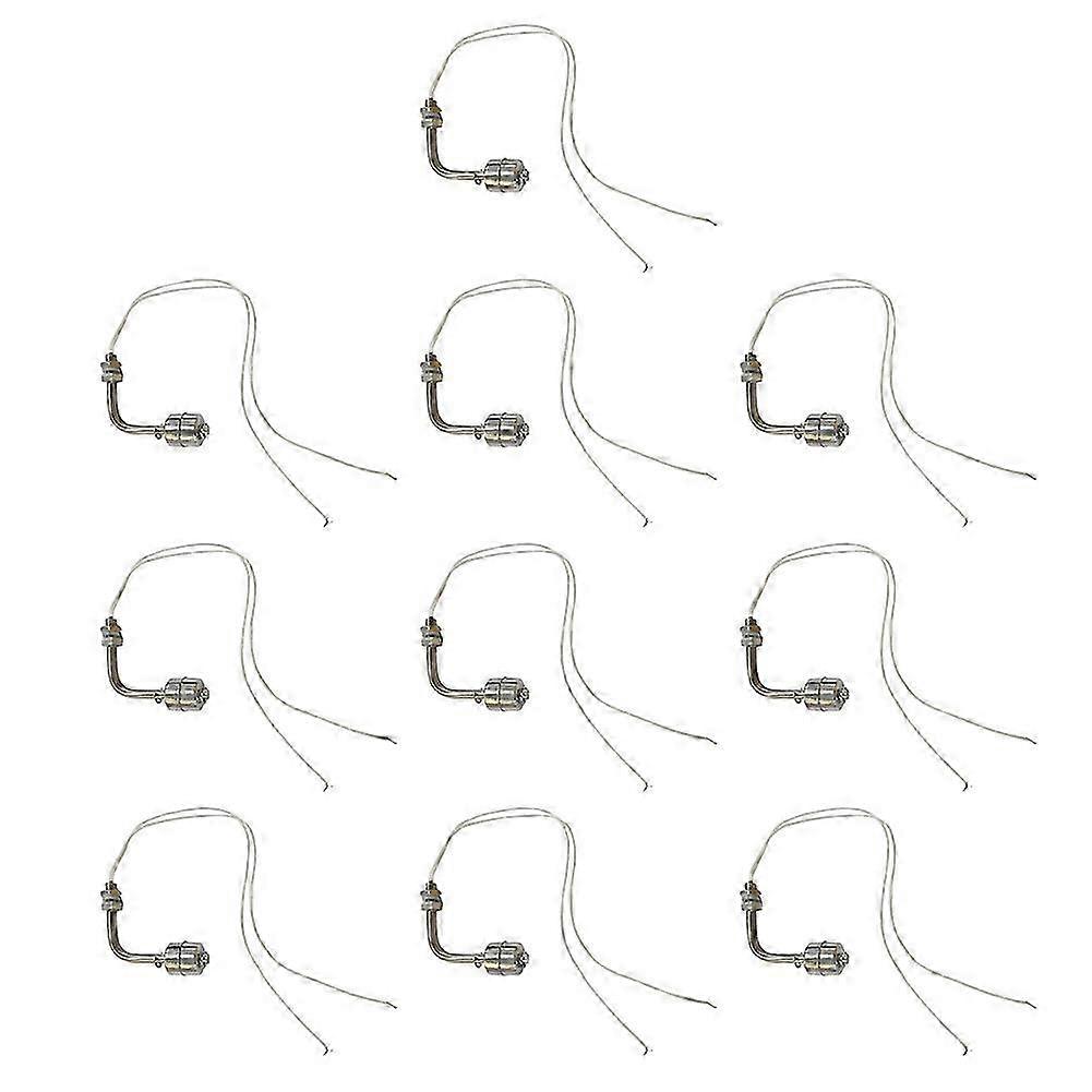 10pc 75/100/150mm Stainless Steel Float Switch Tank Right Angle Water Level Sensor L Type Float Switch Controller 75MM