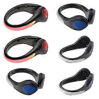 Running Use LED Shoe Clip Lights 6Pcs Black Gear