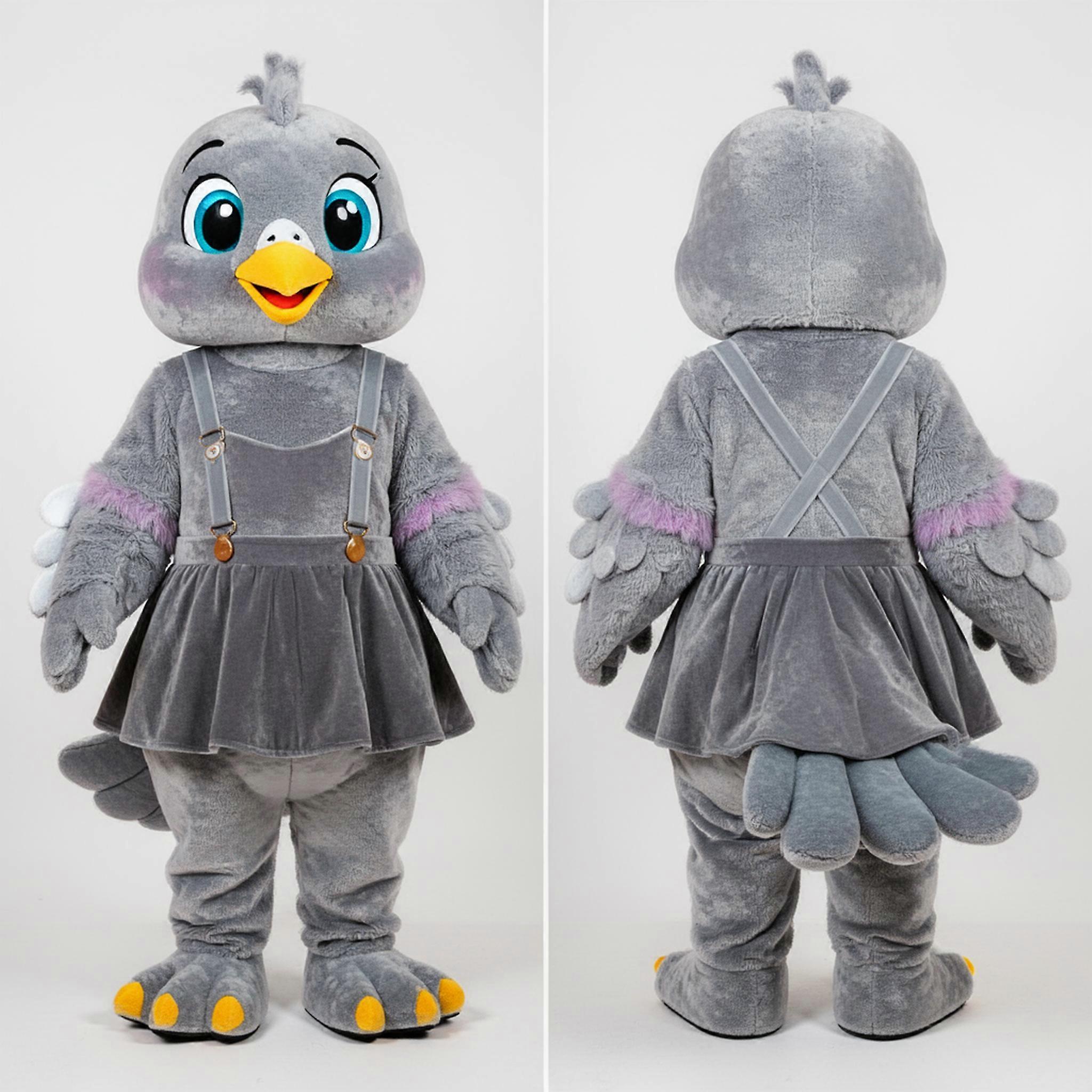 MASTICOT Gray Velvety Dove Mascot
