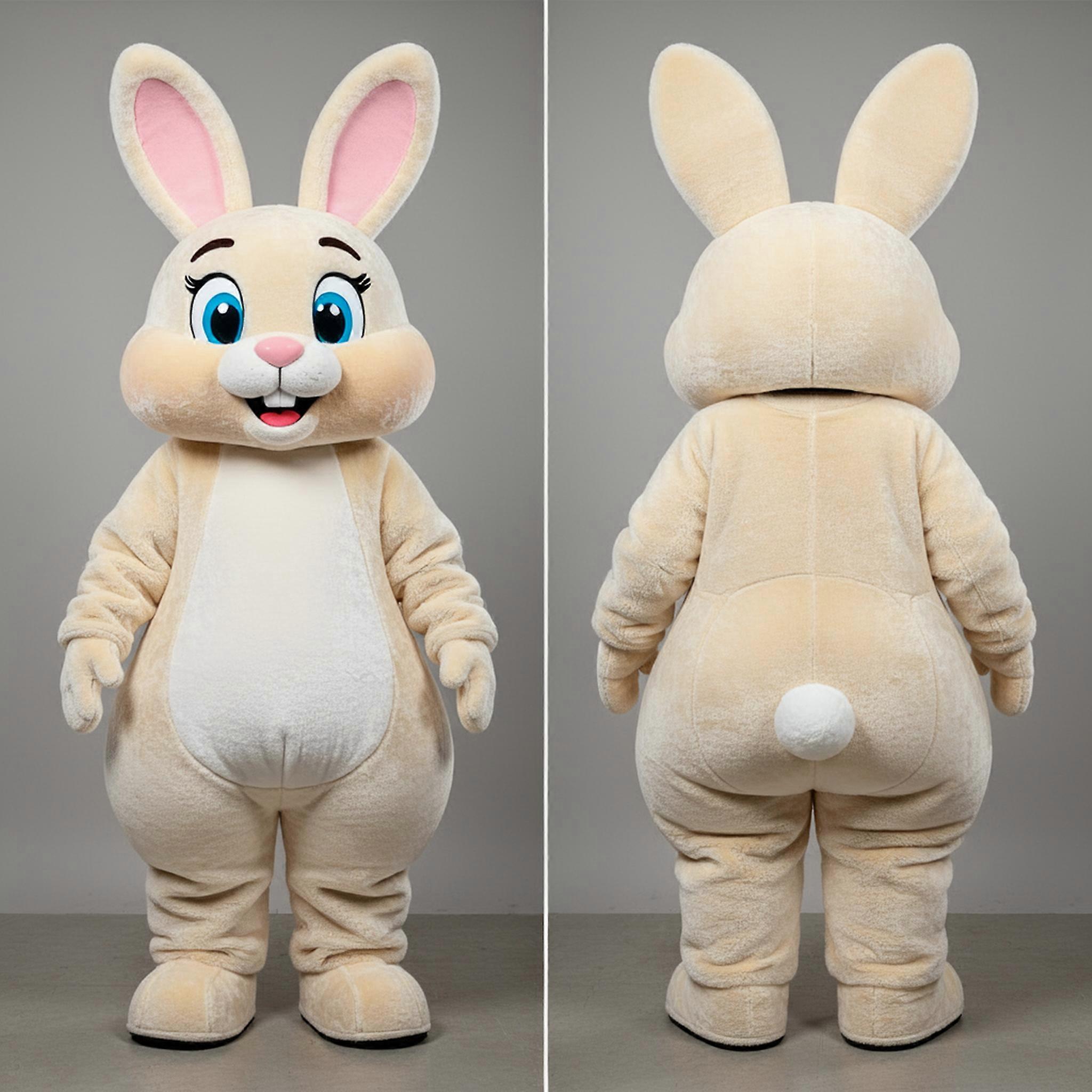 MASTICOT Cream Velvety Rabbit Mascot
