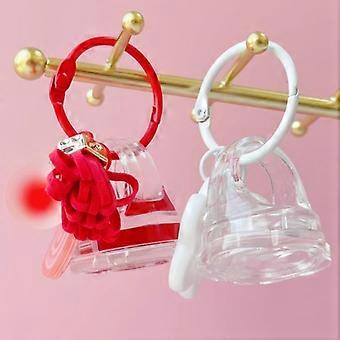 3.5G Empty Plastic Lip Scrub Jars Ring Shaped With Cover Balm Mask Skin Care Container Cute Blush Jar Cosmetic Jars