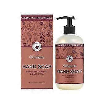 Savon pour les mains à l’huile d’olive Savon liquide hydratant de luxe pour la salle de bain et la cuisine, ingrédients naturels pour les mains sèches et craquelées à l’huile d’olive et à l’huile d’olive