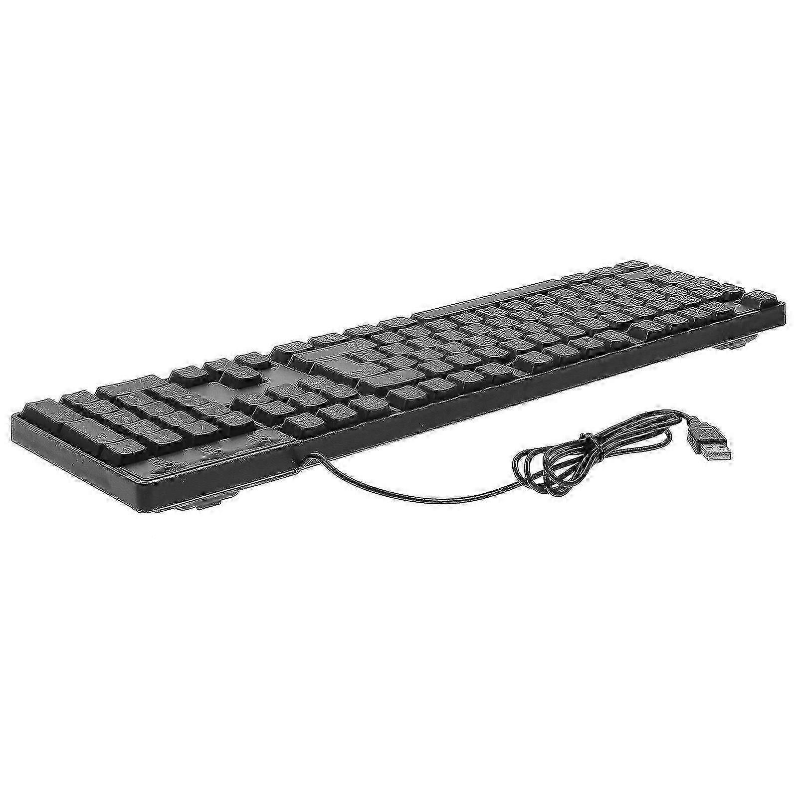 USB Wired Keyboard 104 Keys Compact Design ABS Material Compatible with Laptop Computer
