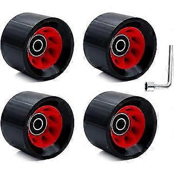 4Pcs Indoor Roller Skate Wheels 95A with Bearings 58mmx39mm PU Wear-Resistant Quad Roller Skate Wheels with 1 Wrench