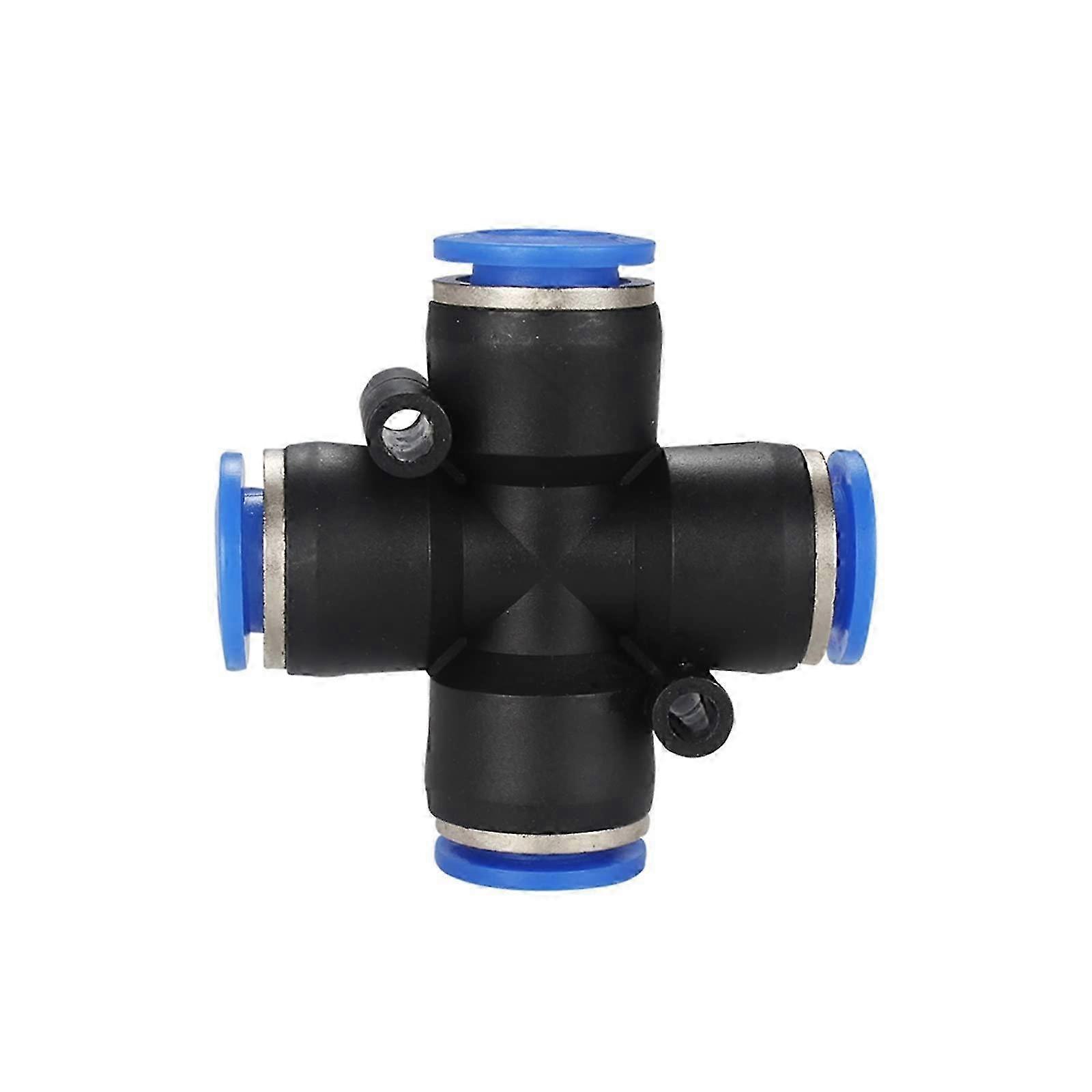 Black Plastic Push-In Cross Connector