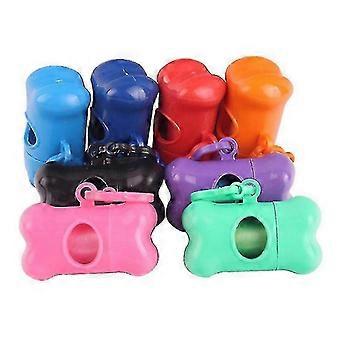 Haustier Katze Hund biologisch abbaubare Abfall Roll Beutel Spender für Müll Fall (5pcs-zufällige Farbe)