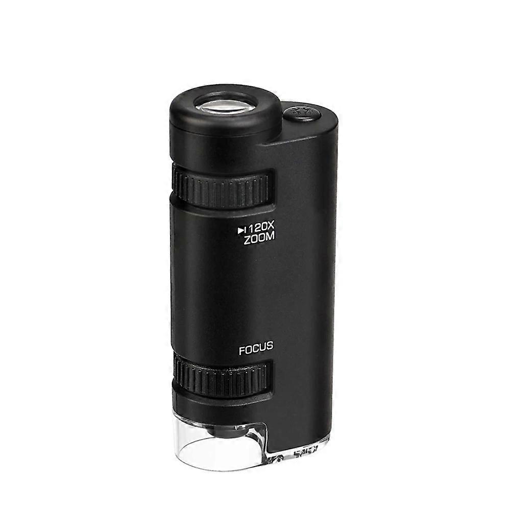 Pocket Digital Microscope 60x-120x with AAA Battery, Compact Microscope for Student Science Learning