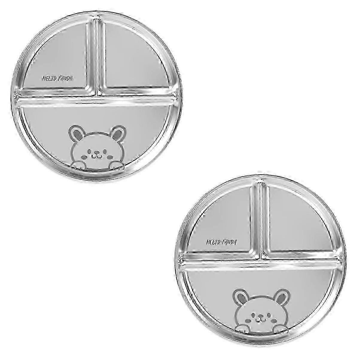 Round Stainless Steel Divided Dinner Plate