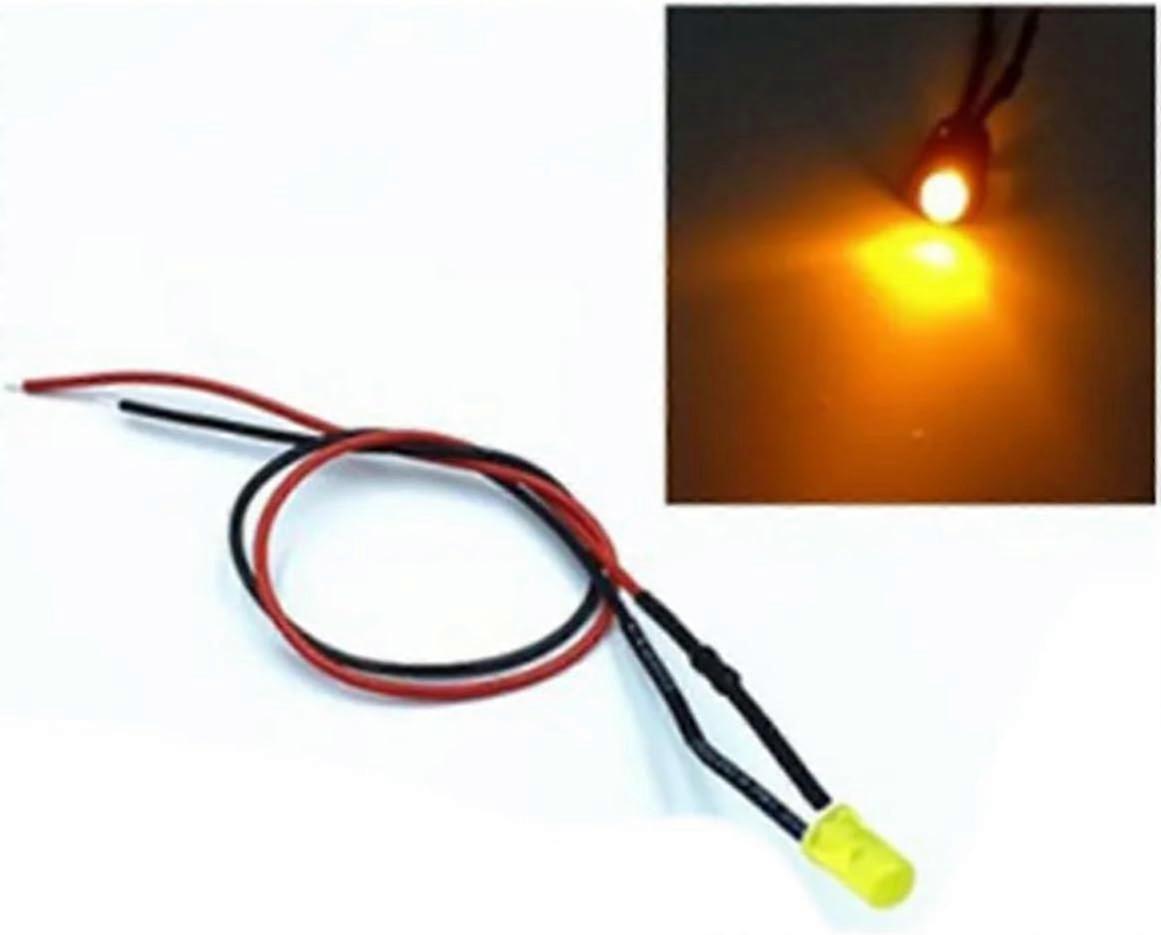 20pcs 5mm Warm White Pre Wired LEDs