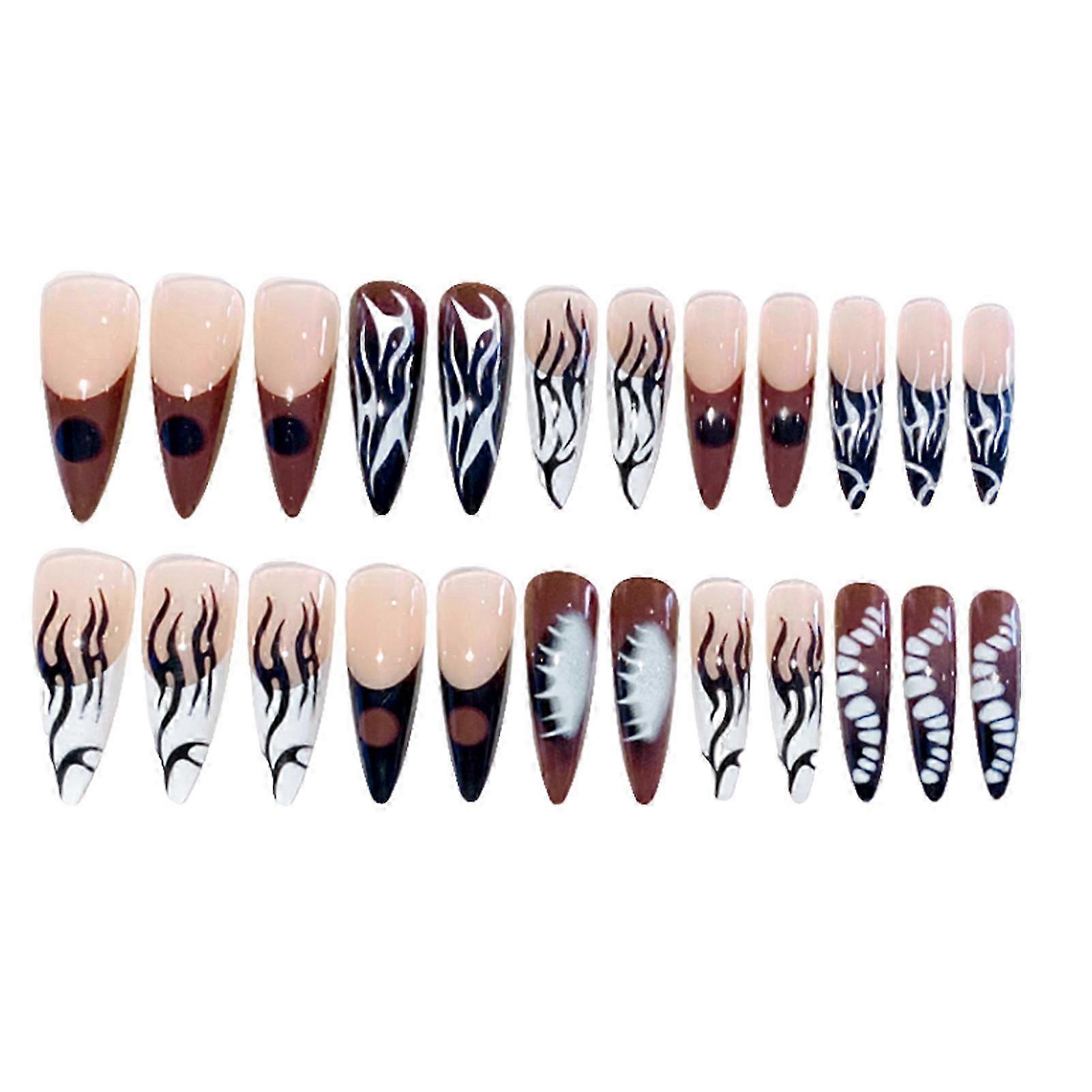 Reusable Gothic Pointed False Nails Set