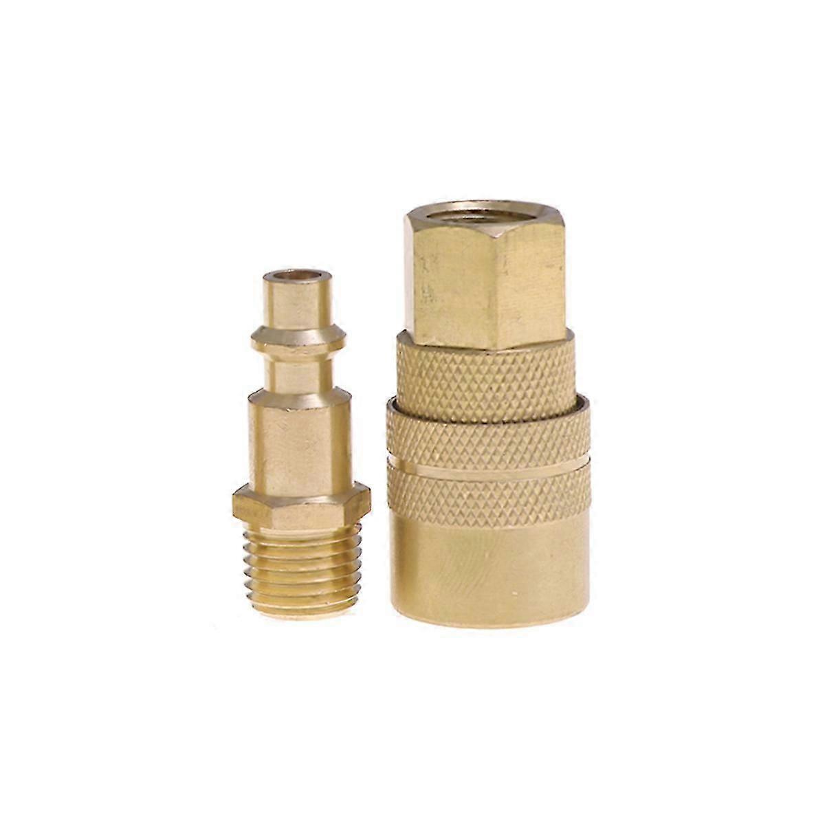 Quick Coupler Solid Brass Set for Connecting 10Pcs Air Hose Connector Tools